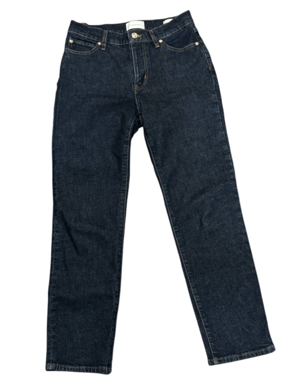 FRAME The Borrowed Jeans Dark Wash Straight Leg Denim Size 26 - Picture 5 of 10